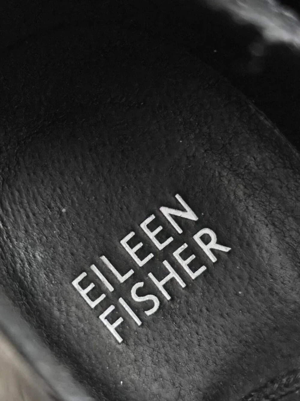 Eileen Fisher Eddy Patent Leather Platform Oxford Chunky Lug Shoes New Black 9.5